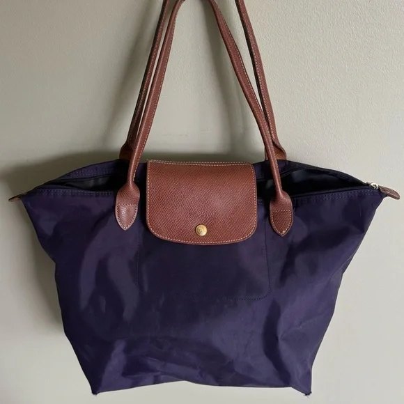 LONGCHAMP Le Pliage Original Large Nylon Tote Bag - Purple/Plum - Picture 2 of 11